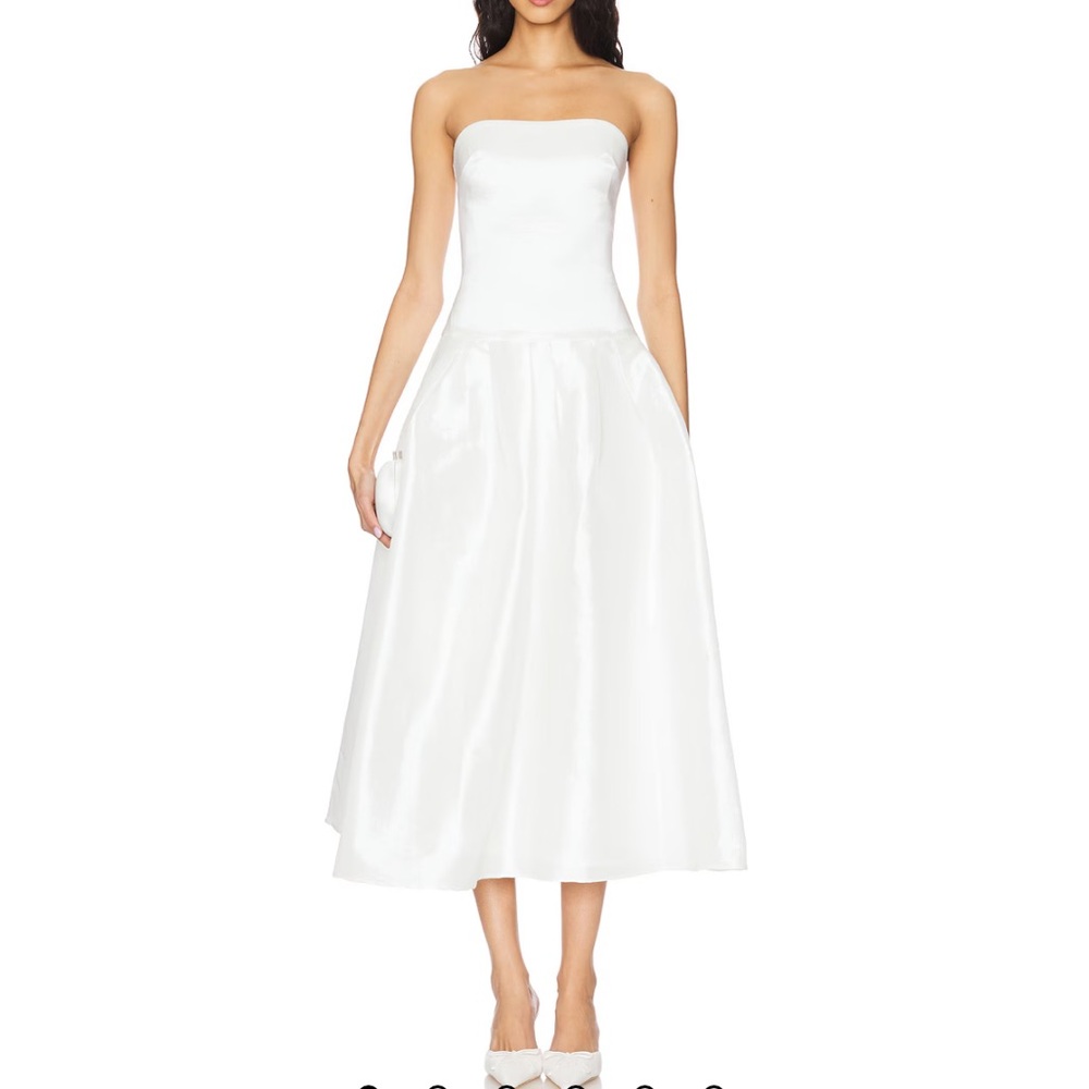 Cambria Strapless Dress in White
